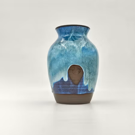 Vas, 20 cm, Blå-Mörkgrön