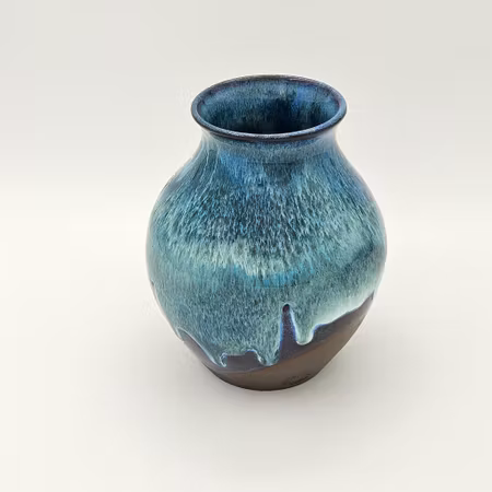 Vas, 19 cm, Blå-Mörkgrön