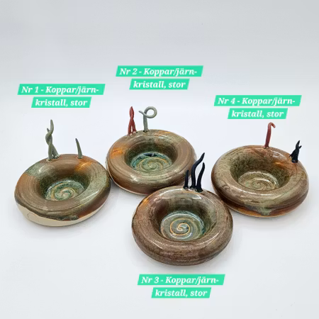 Ljusfat med Tomtenissar, stora, Koppar-Järn