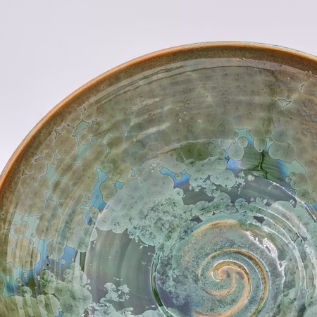 Stor skål, 32 cm, Koppar-Järn Kristall