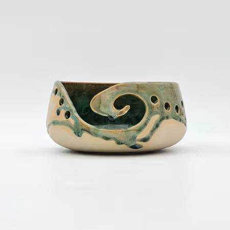 Garnskål, 15 cm, Koppar-Järn Kristallglasyr