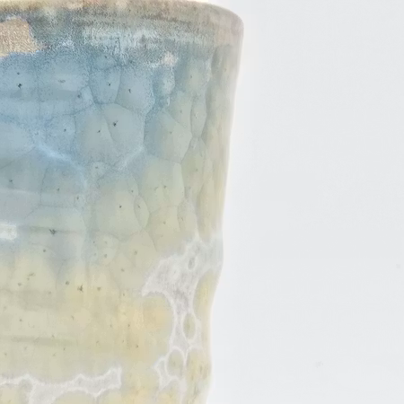 Öl- och lattemuggar, ca 5 dl, Titan-Blå kristallglasyr