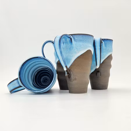 Öl- och lattemuggar, ca 4,5 dl, Vit.