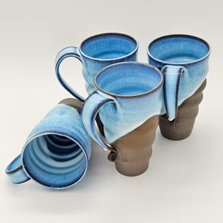 Öl- och lattemuggar, ca 4,5 dl, Vit.