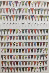 Kort med kuvert - Födelsedagsvimplar (Fraktfritt)