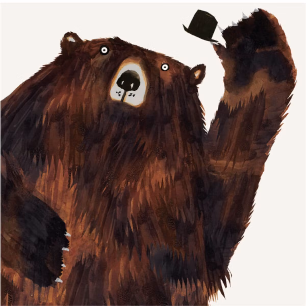 Dubbelt kort med kuvert - Björn i Hatt (Fraktfritt)