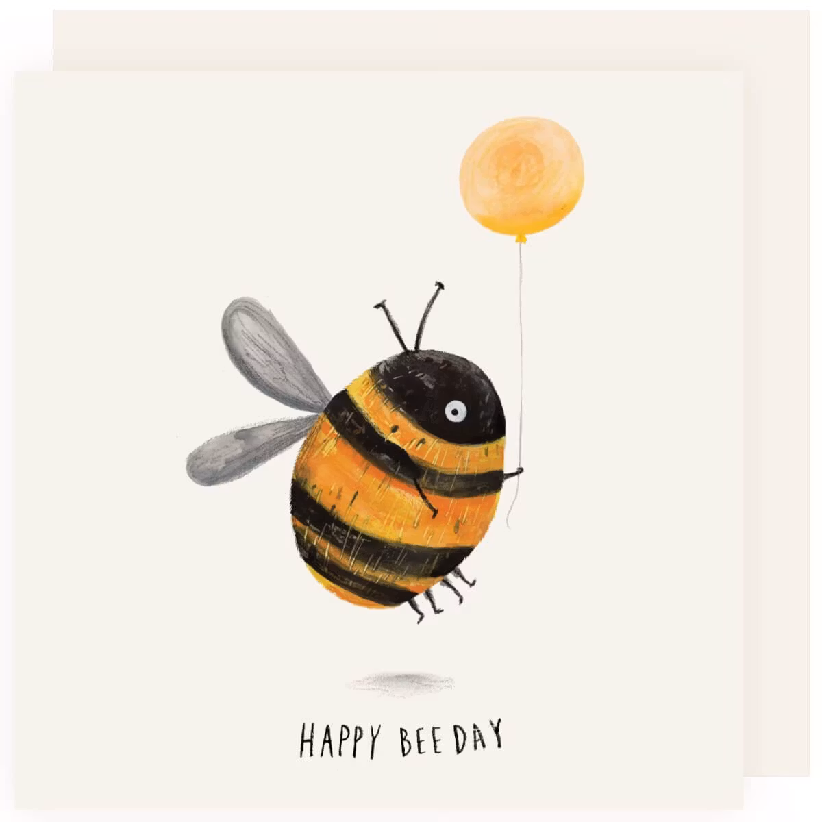 Dubbelt kort med kuvert - Happy Bee Day (Fraktfritt)