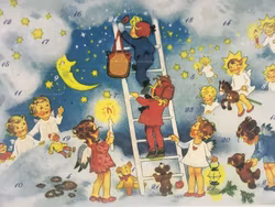 Små Adventskalendrar som julkort - Äldre motiv - Välj en eller flera (Fraktfritt)