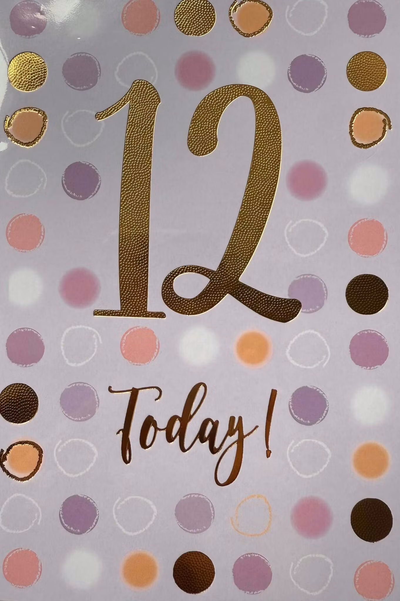 Dubbelt kort med kuvert - 12 år - Idag (Fraktfritt)