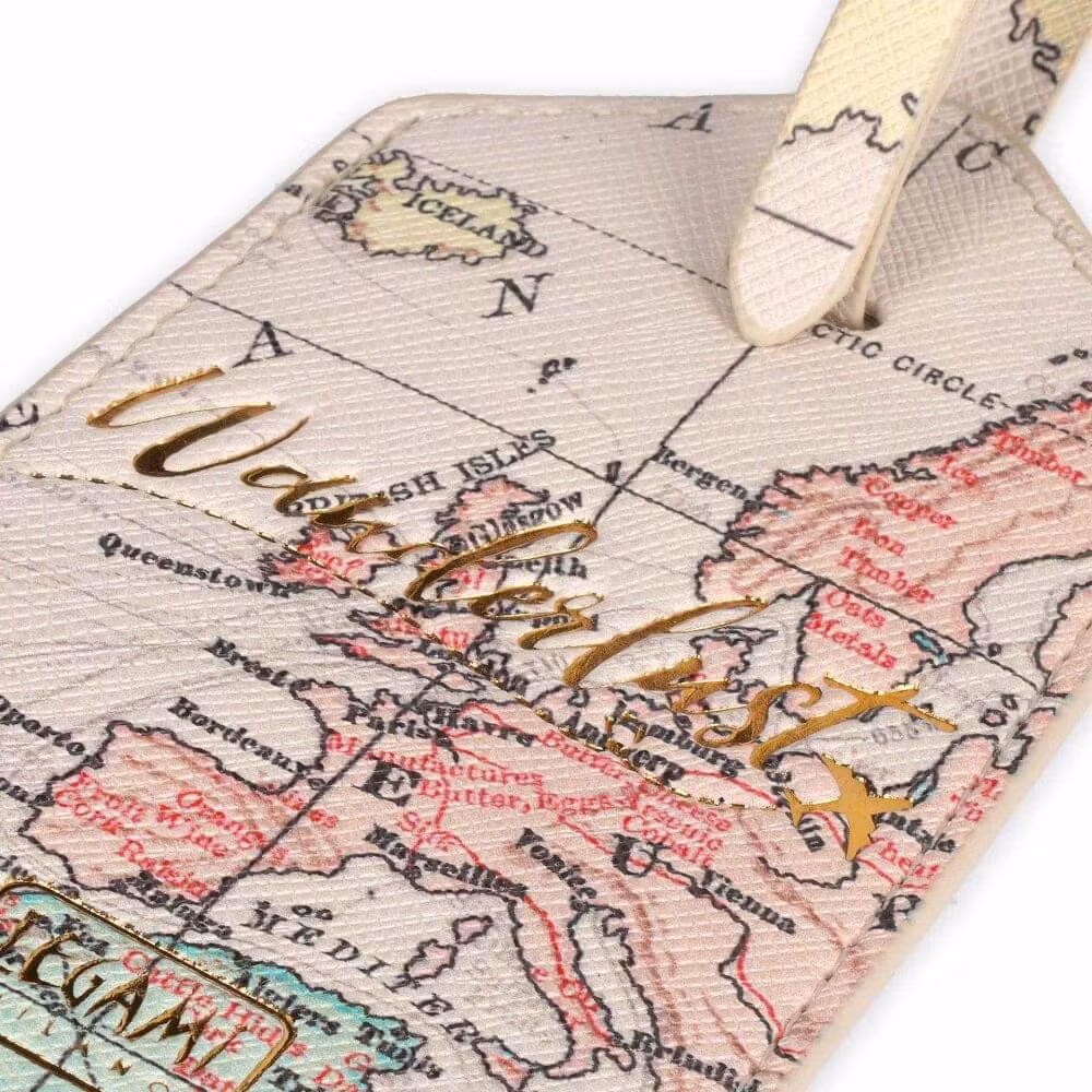 Adresslapp för resväska - Karta