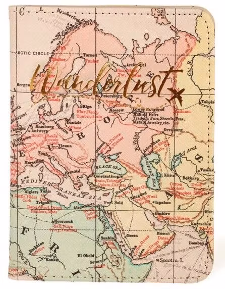 Fodral för pass och kreditkort - Karta