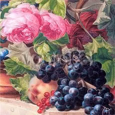 Dubbelt kort med kuvert - Mörka druvor (Fraktfritt)