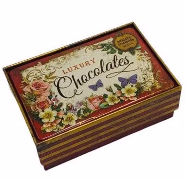 Liten ask i plåt för din lyxigaste choklad