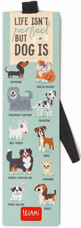 Vackert bokmärke - Life isn't perfect but dog is (Fraktfritt)