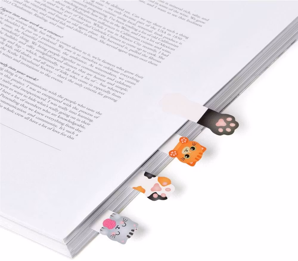 Märkesflikar - Märk upp sidor med klisterflikar - Katter (Fraktfritt)