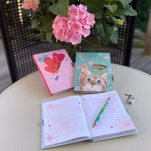 Dagbok - Paljetter - Hjärtan