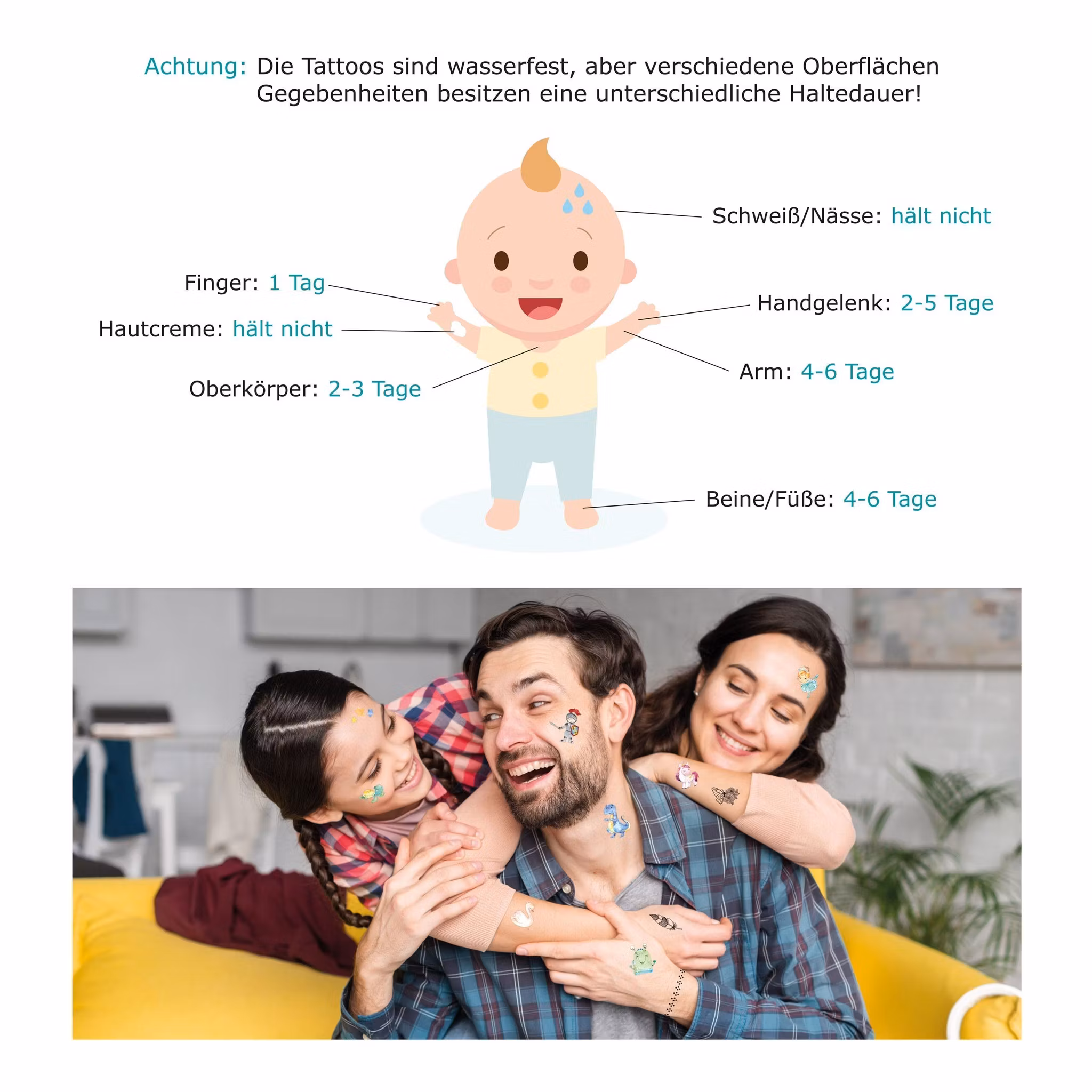 Underbara Tatueringar - Ballerinor (Fraktfritt)