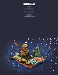 Flera Julkort med kuvert (8 stycken) -  Björnen flyger (röda gulddetaljer)