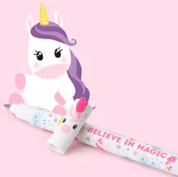 Gelépenna med suddbart bläck - Enhörning