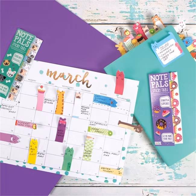 Självhäftande bokmärken - Snödjur