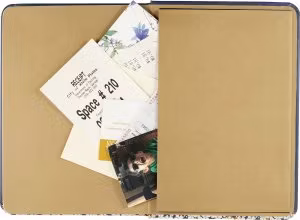 Anteckningsbok - Guldmönster (A6) Linjerad