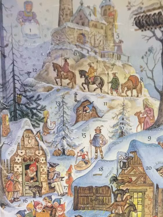 Små Adventskalendrar Julkortstorlek - Sagorna - Massor att välja bland (Fraktfritt)