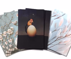 Flera enkla kort (9 stycken) - Påsk (Fraktfritt)