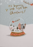 Julkort med kuvert - Snöglob (Fraktfritt)