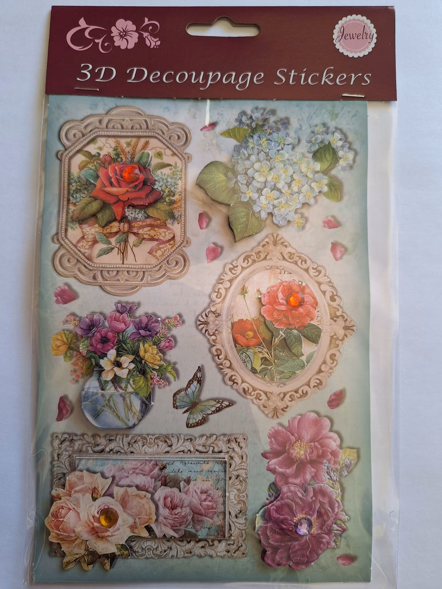 Klistermärken 3D - Blommor - Flera olika att välja bland (Fraktfritt)