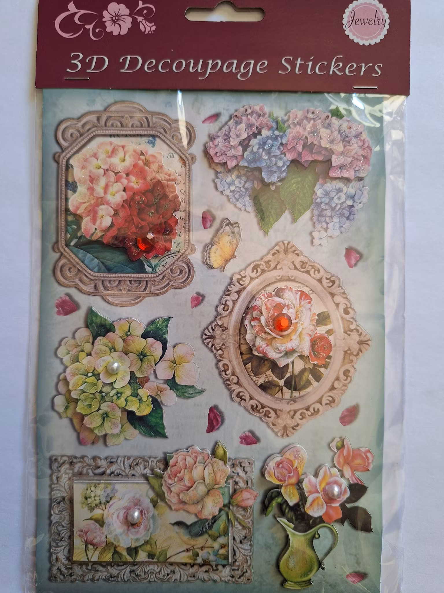 Klistermärken 3D - Blommor - Flera olika att välja bland (Fraktfritt)