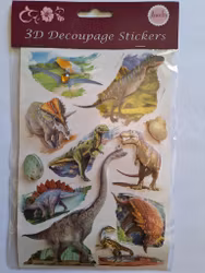 Klistermärken 3D - Dinosaurier - Flera olika att välja bland (Fraktfritt)
