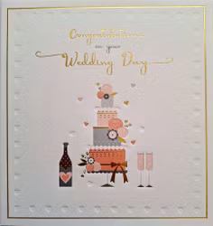 Kort med kuvert - Grattis på bröllopsdagen (Fraktfritt)