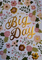 Dubbelt kort med kuvert - Stort blommande grattis(Fraktfritt)