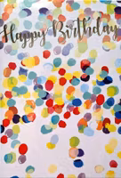 Dubbelt kort med kuvert - Grattiskonfetti (Fraktfritt)