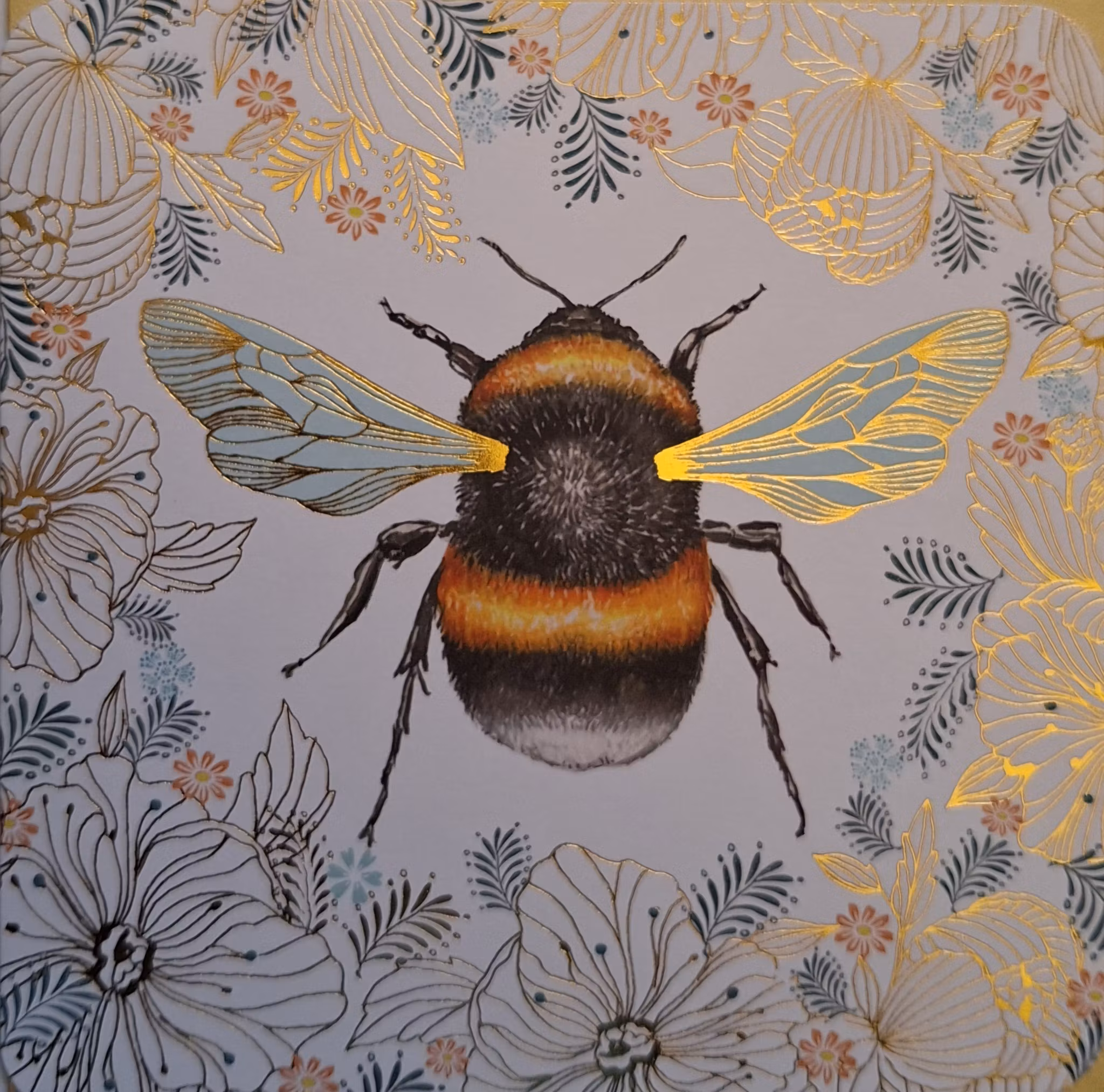 Dubbelt kort med kuvert - Humlan (Fraktfritt)