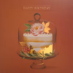 Dubbelt kort med kuvert - Tårtkupolen (Fraktfritt)