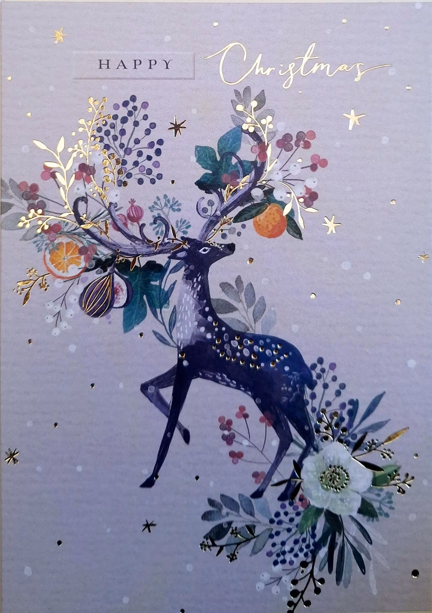 Dubbelt julkort med kuvert - Blomsterrenen (Fraktfritt)