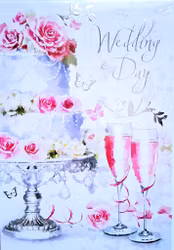 Dubbelt kort med kuvert - Tårta till bröllopet (Fraktfritt)