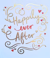 Dubbelt kort med kuvert - Happily ever After (Fraktfritt)