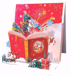Utvikbart kort med kuvert - Den magiska julboken (Fraktfritt)