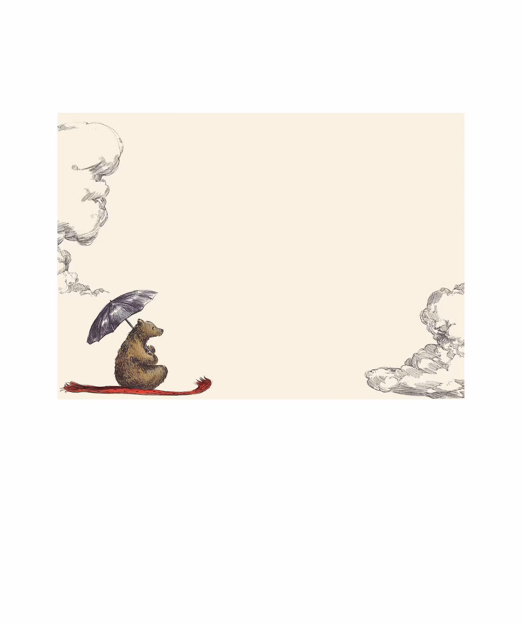 Skrivset med Brevpapper - Flygande björn