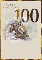 Dubbelt kort med kuvert - 100 år - Full fart framåt (Fraktfritt)
