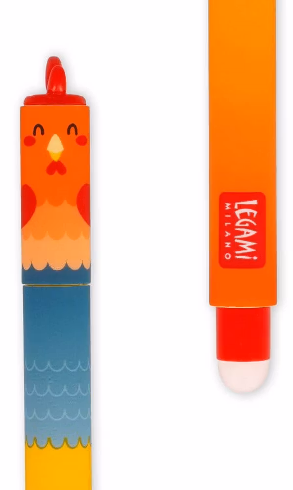 4 Gelépennor med suddbart bläck - Farmdjur