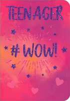 Dubbelt kort med kuvert - Grattis till Tonåringen (Fraktfritt)