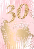 Dubbelt kort med kuvert - 30 år - Today (Fraktfritt)
