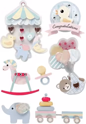 Lyxklistermärken - Baby Grattis (Fraktfritt)