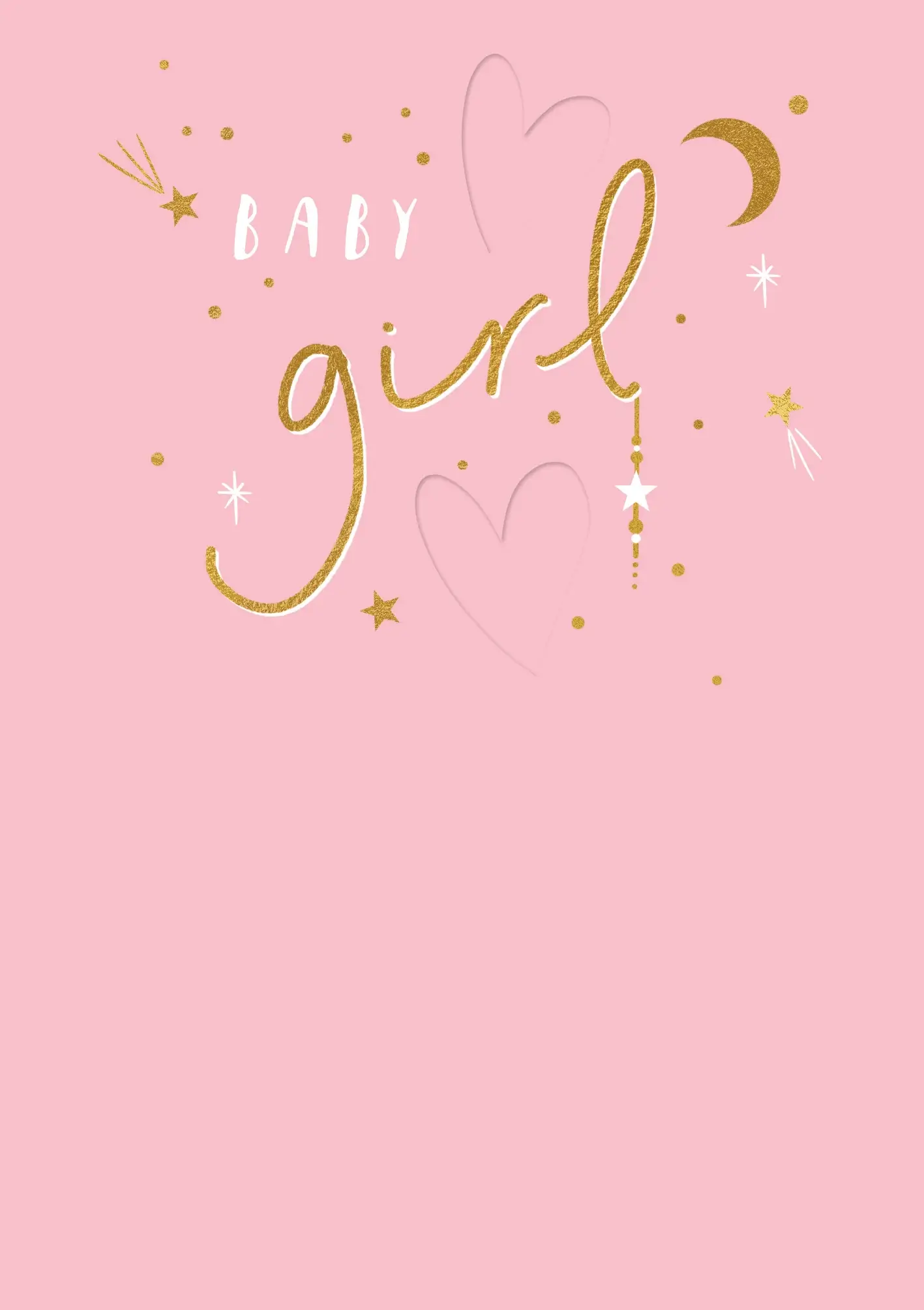 Dubbelt kort med kuvert - BabyGirl (Fraktfritt)