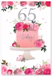 Dubbelt kort med kuvert - 65 år - Today (Fraktfritt)