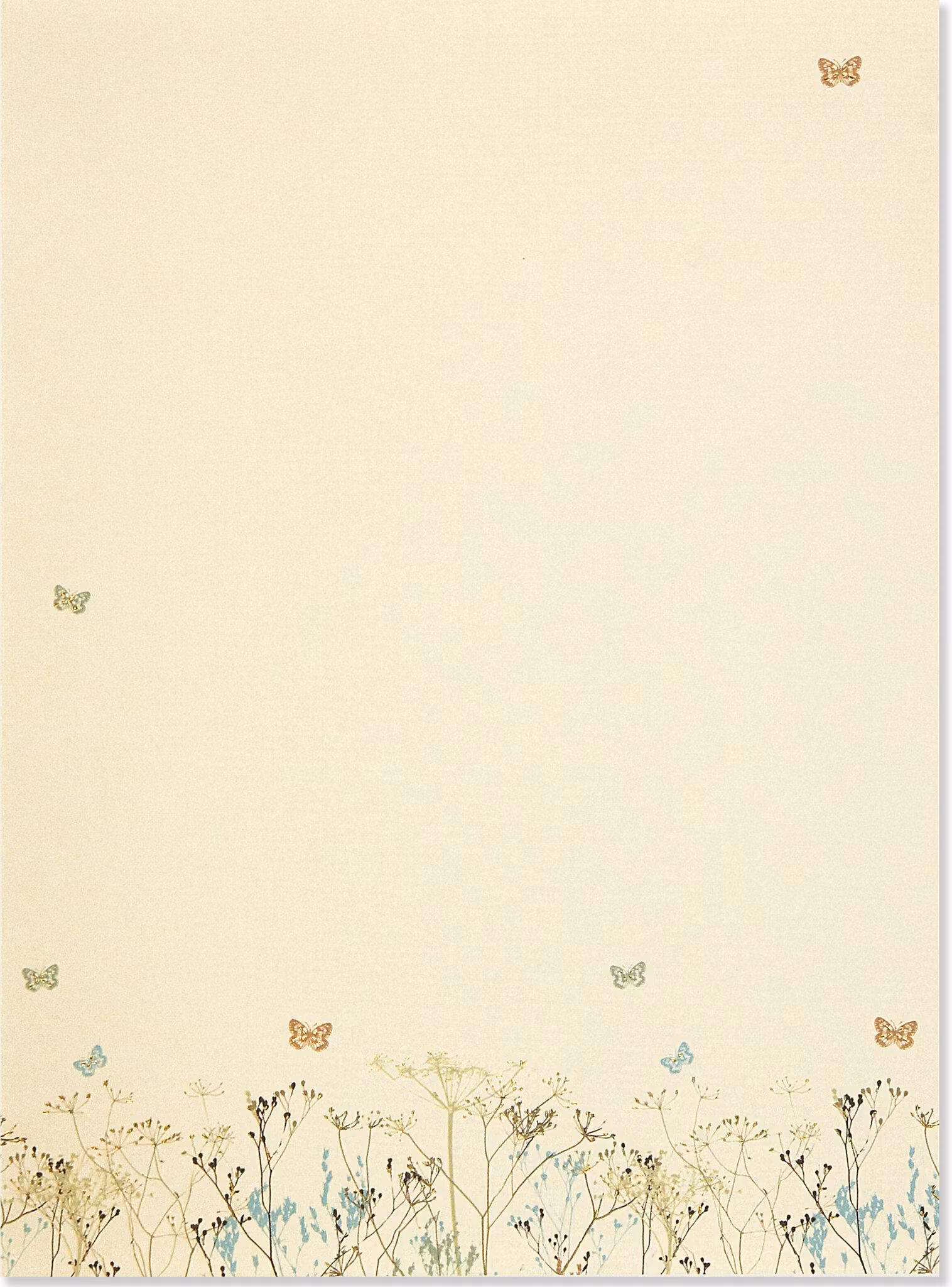 Skrivset med Brevpapper - Ängens fjärilar