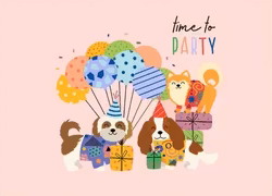 Enkelt Kort - Dags för fest (Fraktfritt)